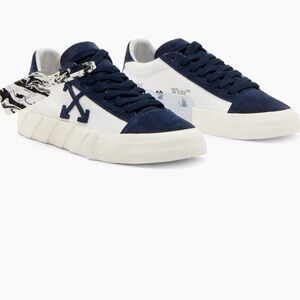 Off-White Navy and White Athletic Shoes